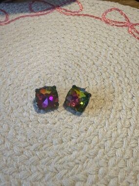 paparazzi Iridescent Multi-Color Square Stud Earrings